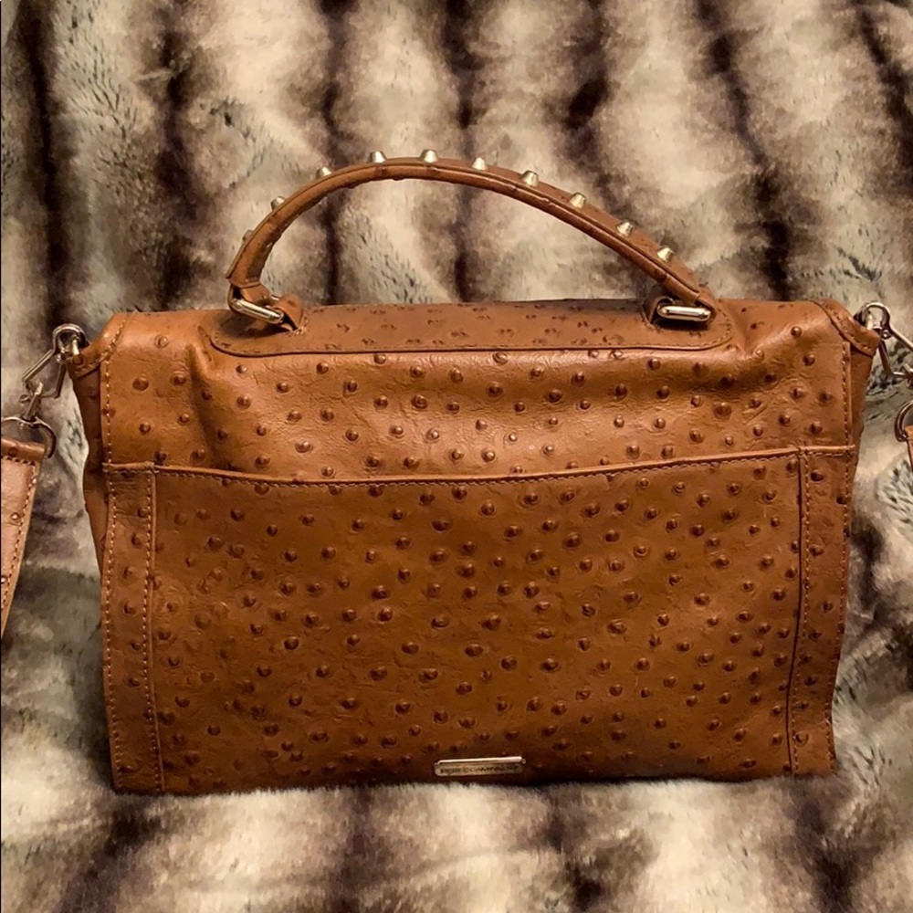 Rebecca Minkoff Ostritch Leather Bag in Tan - Picture 4 of 11